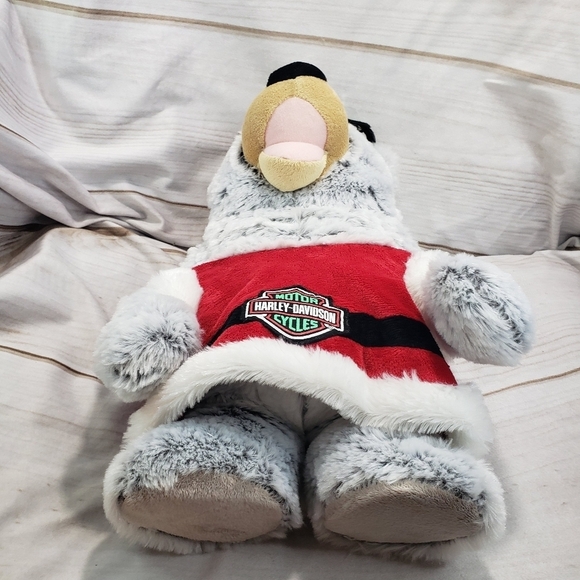 Harley Davidson Motorcycle Biker Club Rider Plush Teddy Bear Gray 15 inch 2012 - Picture 5 of 10